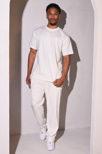 Ensemble 2 pièces tee-shirt + pantalon blanc