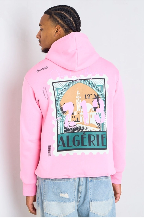 Sweat à Capuche Algérie DZ – Illustration D'Alger Au Dos – Cadeau Personnalisé, Culture Algérienne – Coupe Classique, 241g - 10