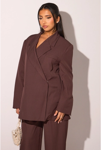 Ensemble deux pièces prune blazer + pantalon