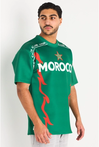 Tee-shirt vert à inscriptions