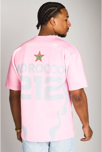 Tee-shirt rose clair à inscriptions