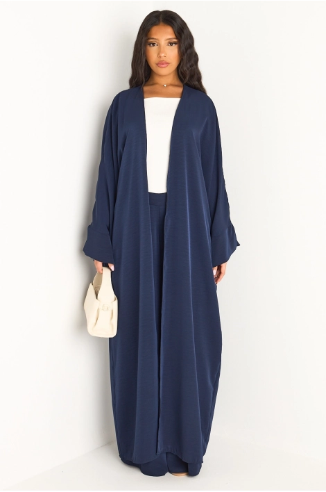 Ensemble deux pièces bleu marine pantalon + kimono