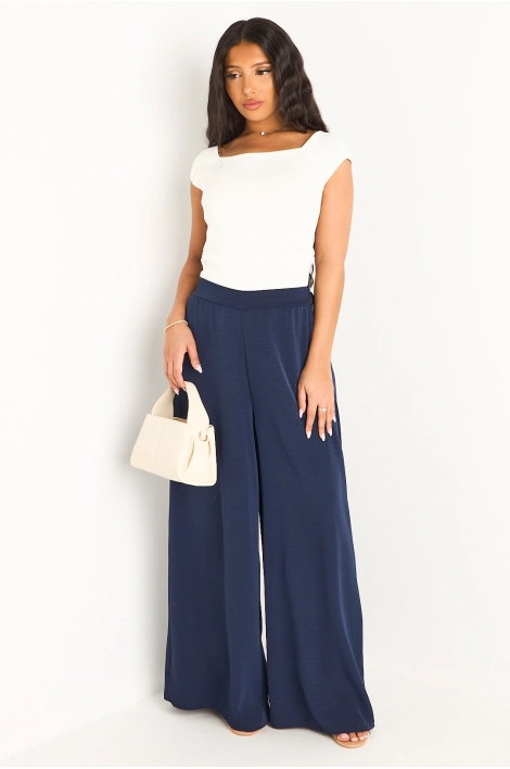 Ensemble deux pièces bleu marine pantalon + kimono