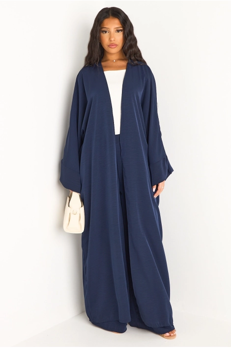 Ensemble deux pièces bleu marine pantalon + kimono
