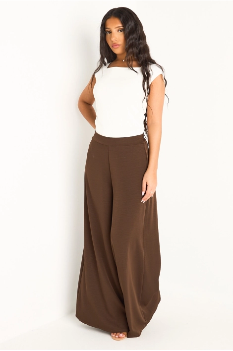 Ensemble deux pièces marron pantalon + kimono