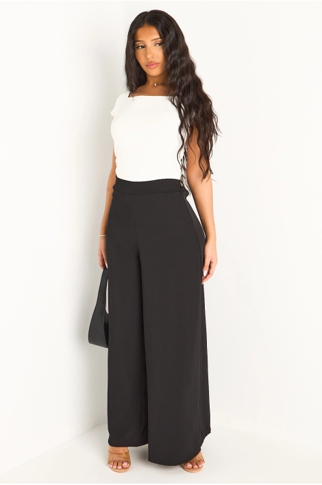 Ensemble deux pièces noir pantalon + kimono