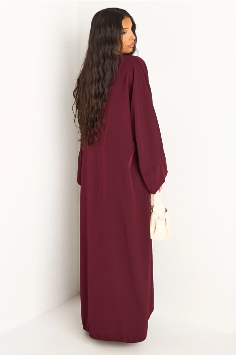 Ensemble deux pièces bordeaux pantalon + kimono