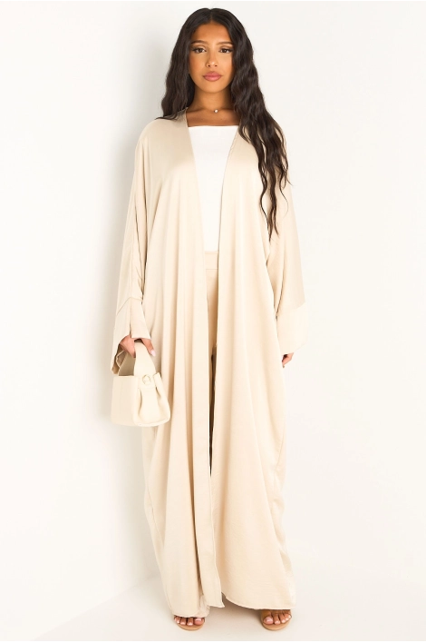 Ensemble deux pièces beige pantalon + kimono