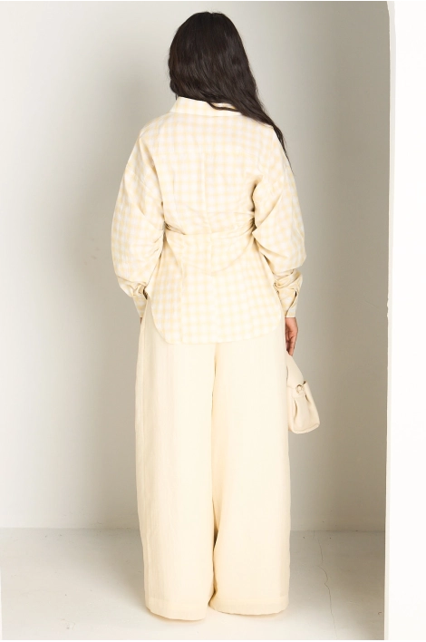 Chemise à carreaux jaune