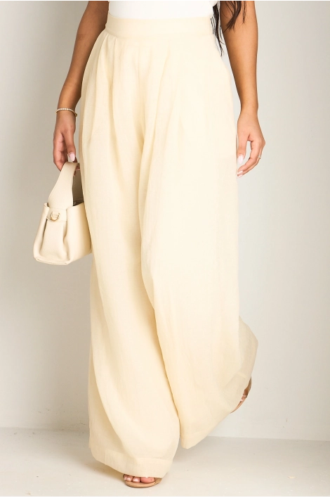 Pantalon coupe droite écru