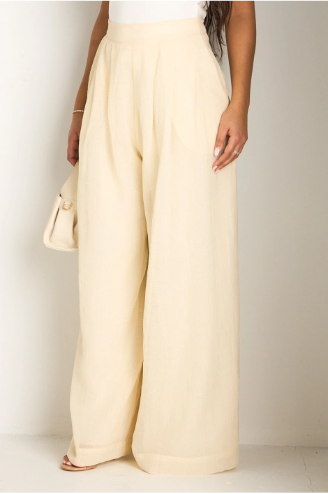 Pantalon coupe droite écru