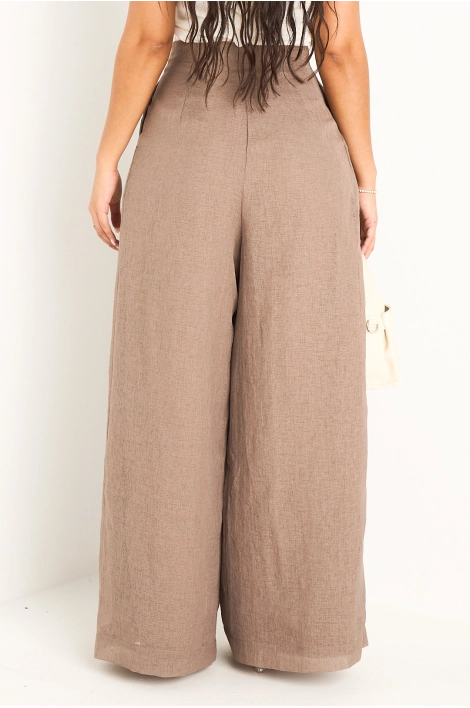 Pantalon coupe droite taupe