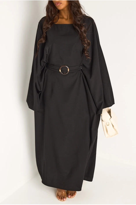 Abaya cintrée noire