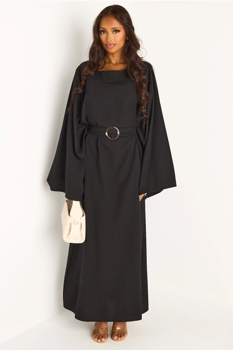 Abaya cintrée noire