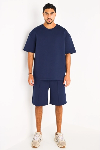 Ensemble deux pièces tee-shirt + short bleu marine