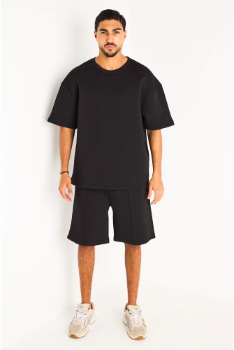 Ensemble deux pièces tee-shirt + short noir
