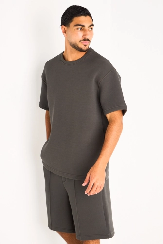 Ensemble deux pièces tee-shirt + short anthracite