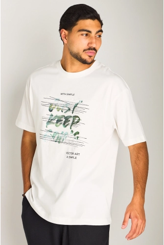 Tee-shirt blanc à inscription