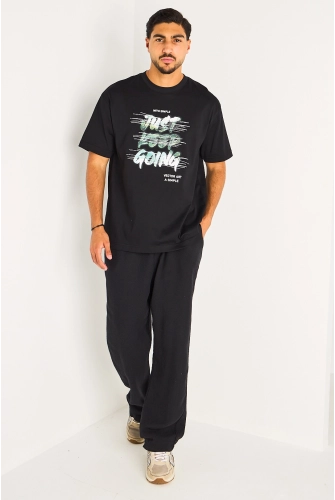 Tee-shirt noir à inscription