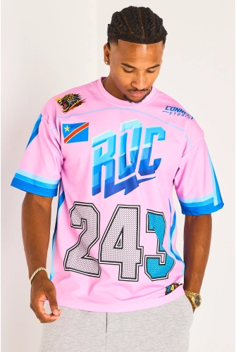 Tee-shirt lilas à inscription '' RDC 243 "