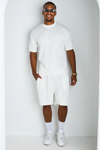 Ensemble 2 pièces t-shirt + short blanc