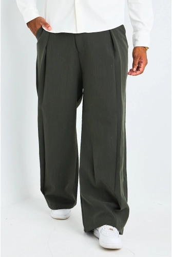 Pantalon kaki à coupe droite