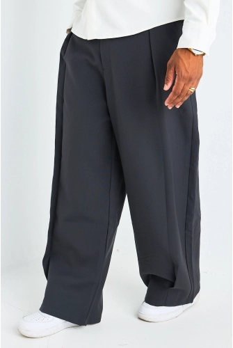 Pantalon anthracite à coupe droite