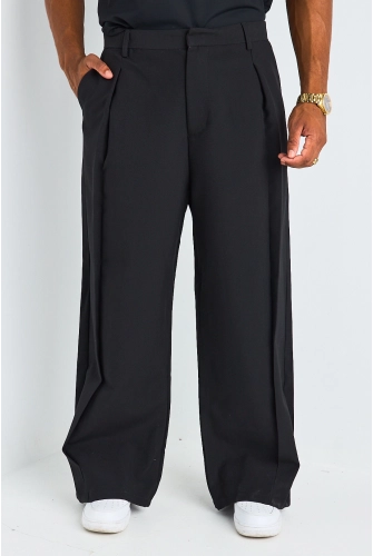 Pantalon noir à coupe droite