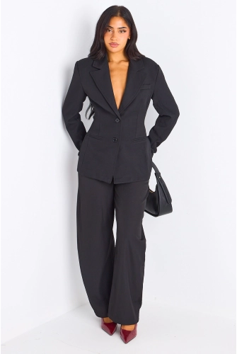 Ensemble deux pièces noir blazer + pantalon