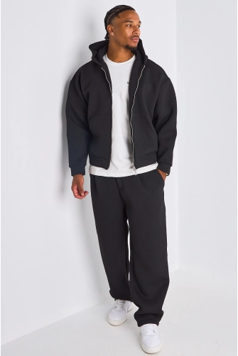 Ensemble 2 pièces : veste à capuche + jogging noir