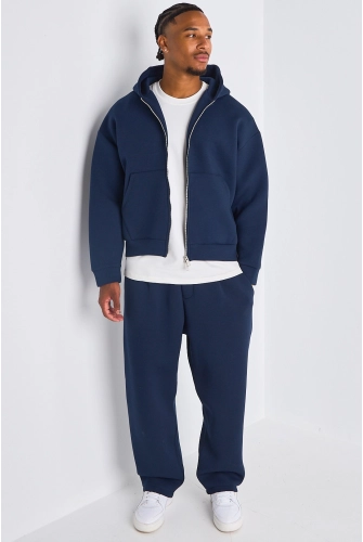 Ensemble 2 pièces : veste à capuche + jogging bleu marine