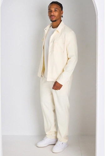 Ensemble 2 pièces : veste + pantalon beige