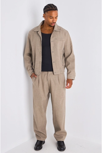 Ensemble 2 pièces : veste + joggerpant beige