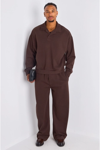 Ensemble 2 pièces : sweat + jogging marron
