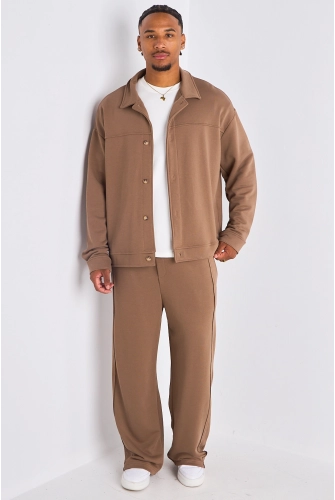 Ensemble 2 pièces : veste + jogging taupe ( fango )