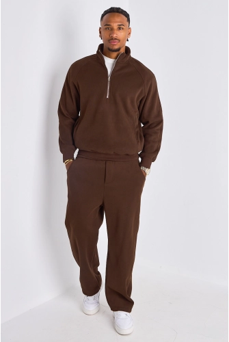 Ensemble 2 pièces : pull + jogging marron