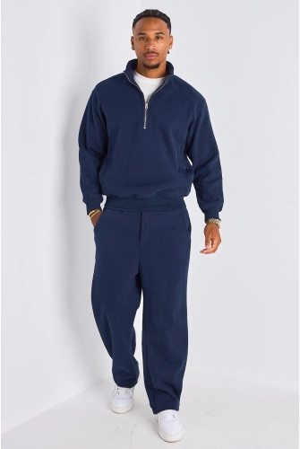 Ensemble 2 pièces : pull + jogging bleu marine