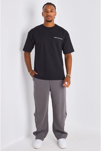 Jogging large gris foncé