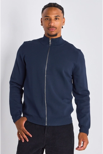 Gilet à manches longues basic bleu marine