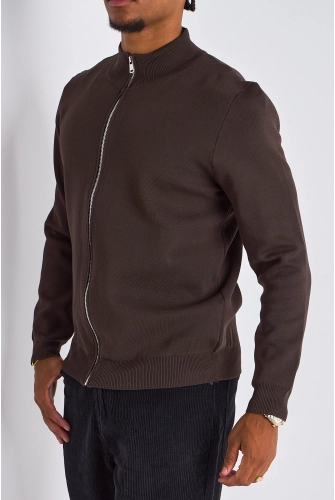 Gilet à manches longues basic marron