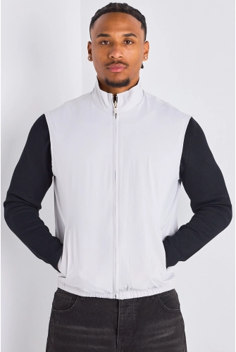 Veste sans manches réversible grise