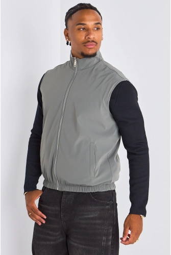 Veste sans manches réversible verte