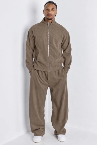 Ensemble 2 pièces : veste + jogging camel chiné