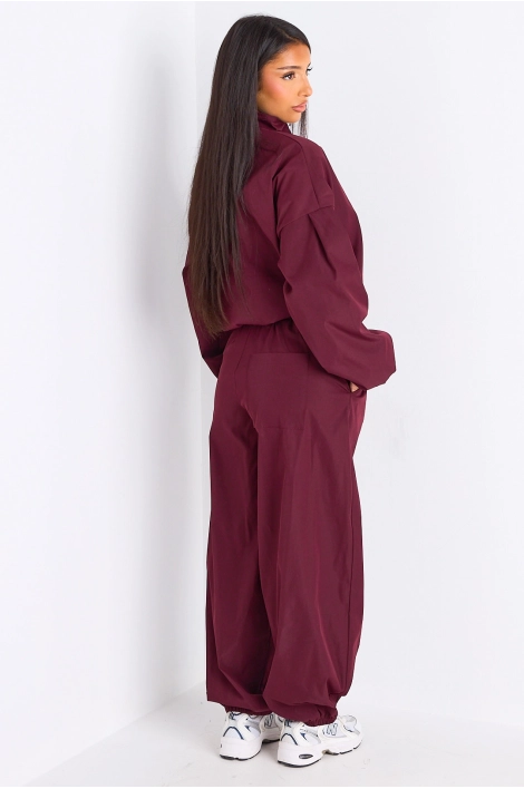 Ensemble deux pièces bordeaux veste + pantalon