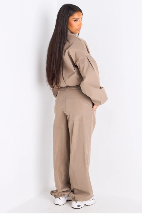Ensemble deux pièces taupe veste + pantalon