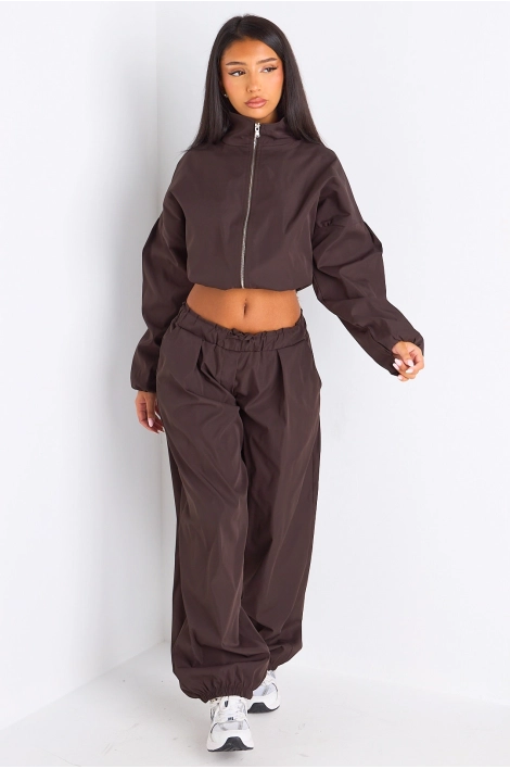 Ensemble deux pièces marron veste + pantalon