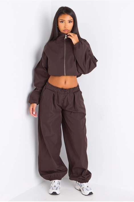 Ensemble deux pièces marron veste + pantalon