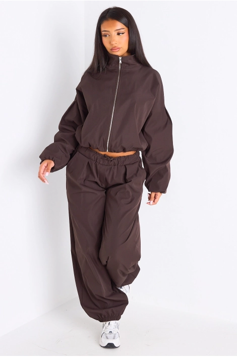 Ensemble deux pièces marron veste + pantalon