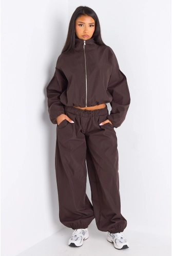 Ensemble deux pièces marron veste + pantalon