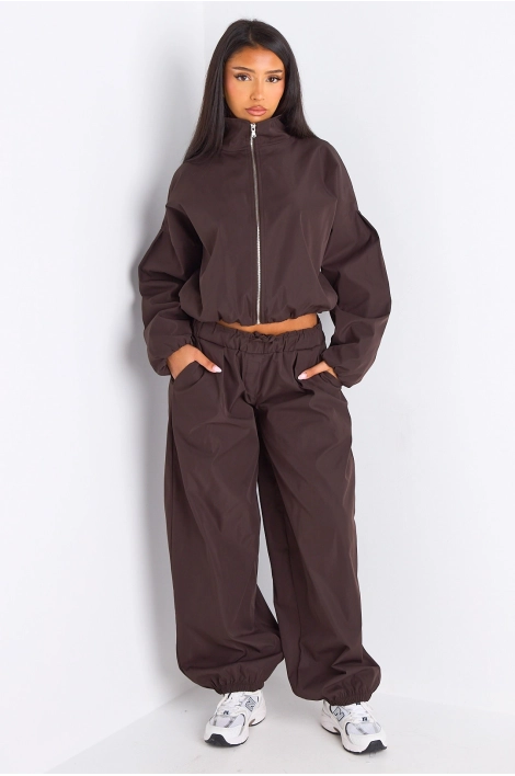 Ensemble deux pièces marron veste + pantalon